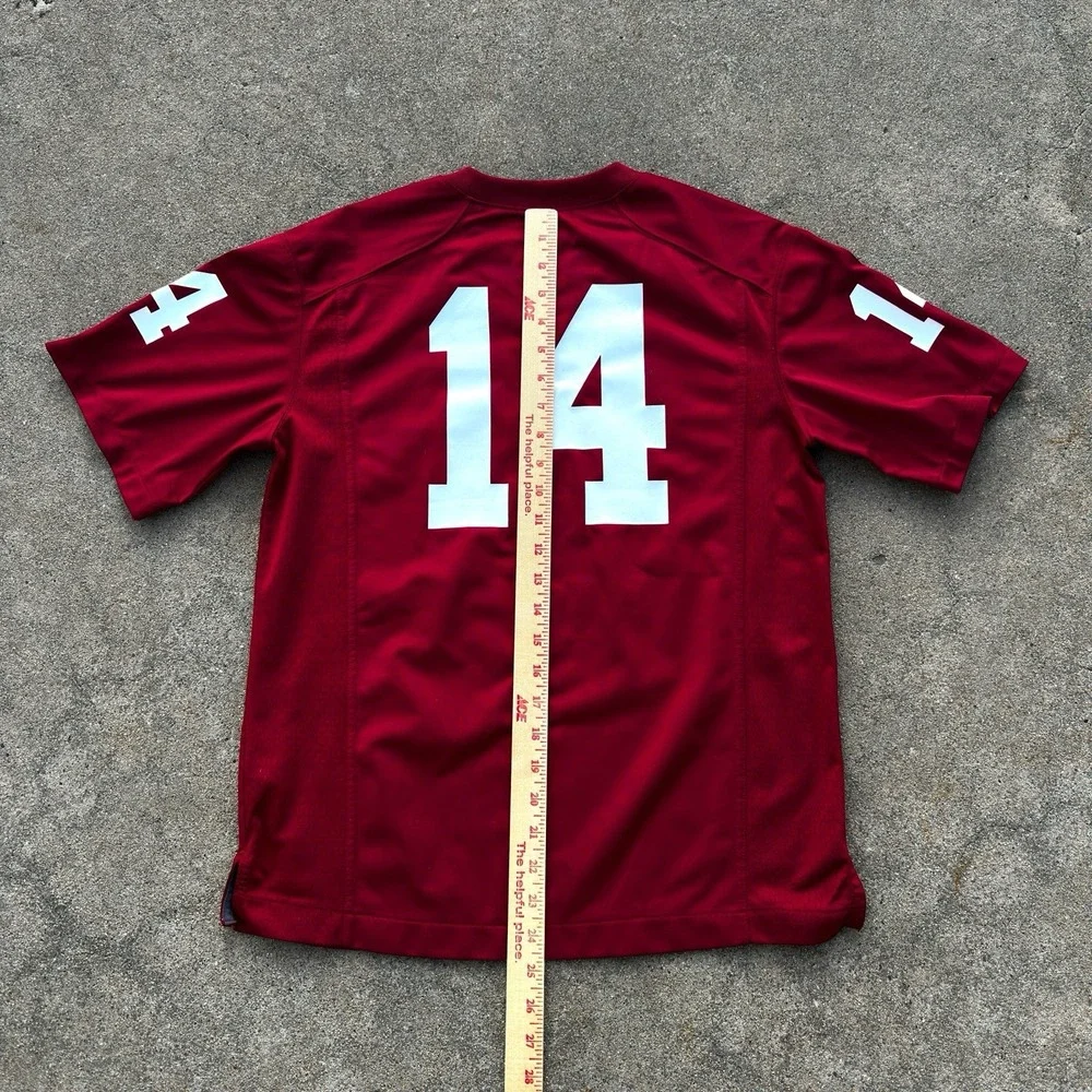 Nike Oklahoma Sooners #14 Football Jersey NCAA Football Red/White Youth Large